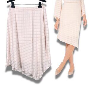 ALFANI Seashell Pink Textured Illusion Asymmetrical Hem Skirt NEW Size 14